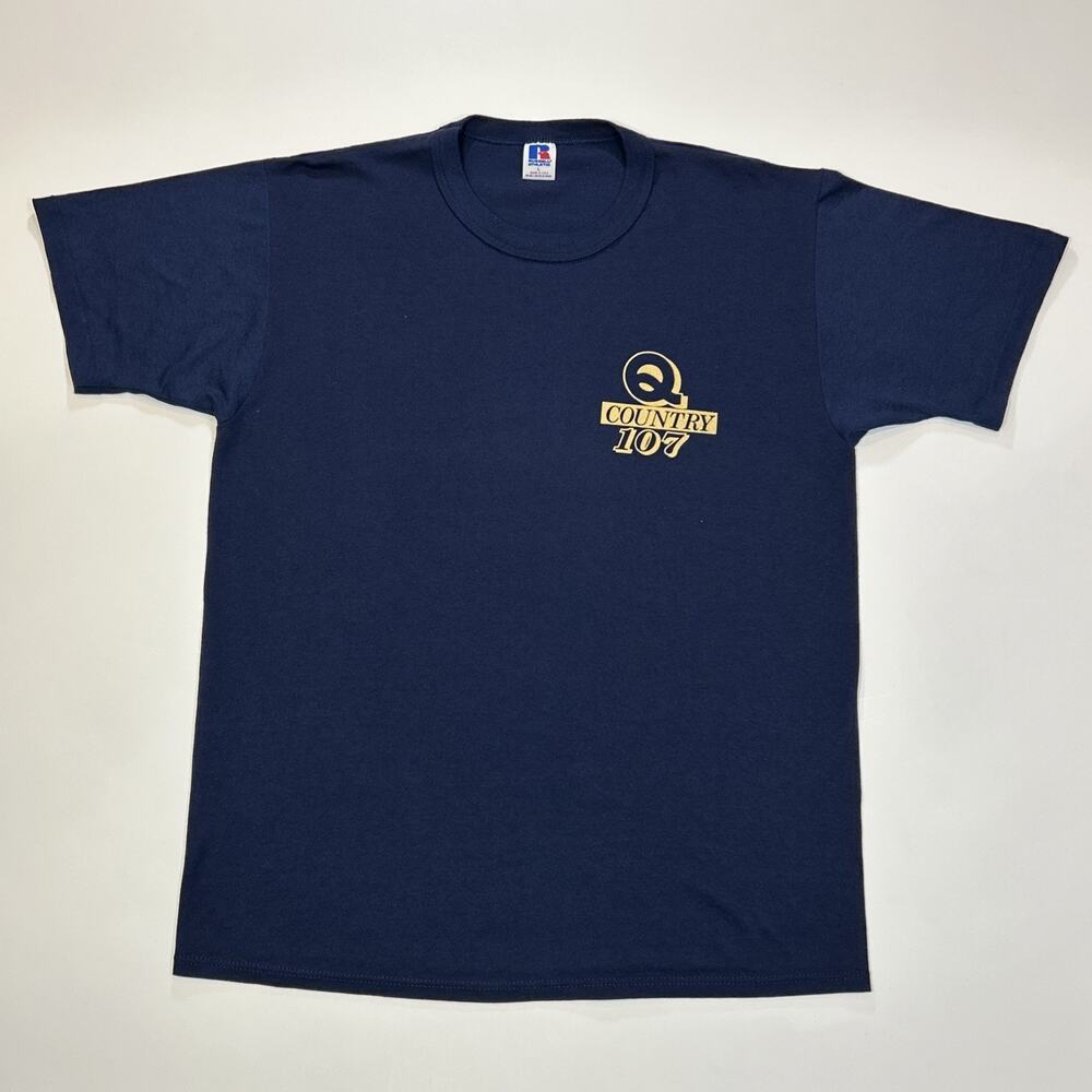 Vintage WSAQ Q Country 107 Radio Station T Shirt Mens Large Single Stitch USA